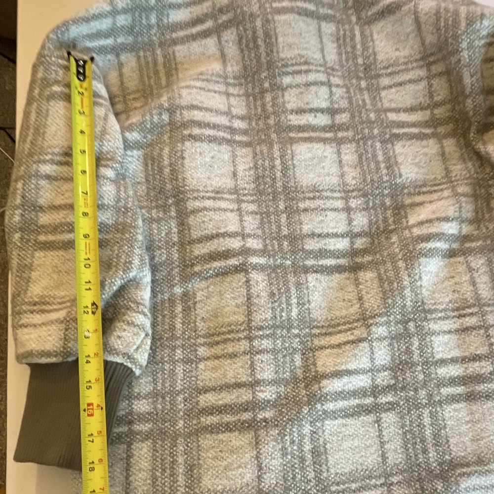 Steve Madden Women's Gray Plaid Collared Zip/Snap Jacket w/ Pockets M - Picture 10 of 13